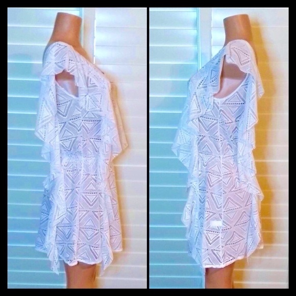 SUMMER Crochet Swimsuit Cover Up Beach Dress - Picture 4 of 6